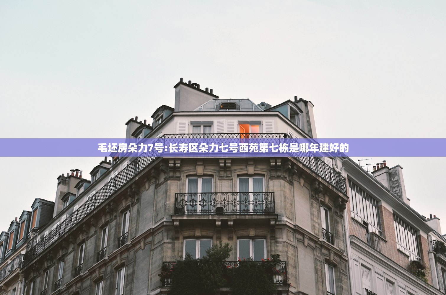 毛坯房朵力7号:长寿区朵力七号西苑第七栋是哪年建好的