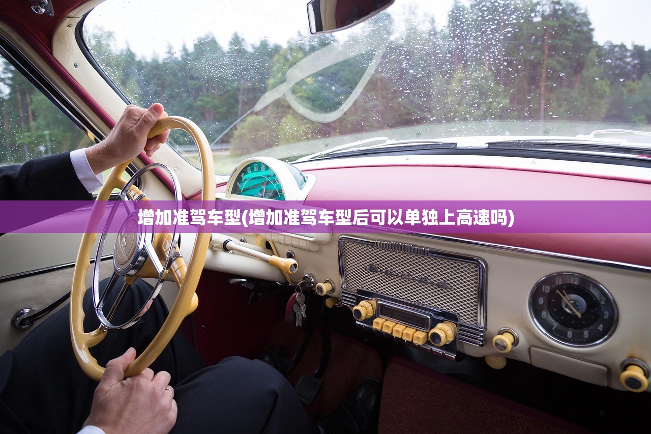 增加准驾车型(增加准驾车型后可以单独上高速吗)
