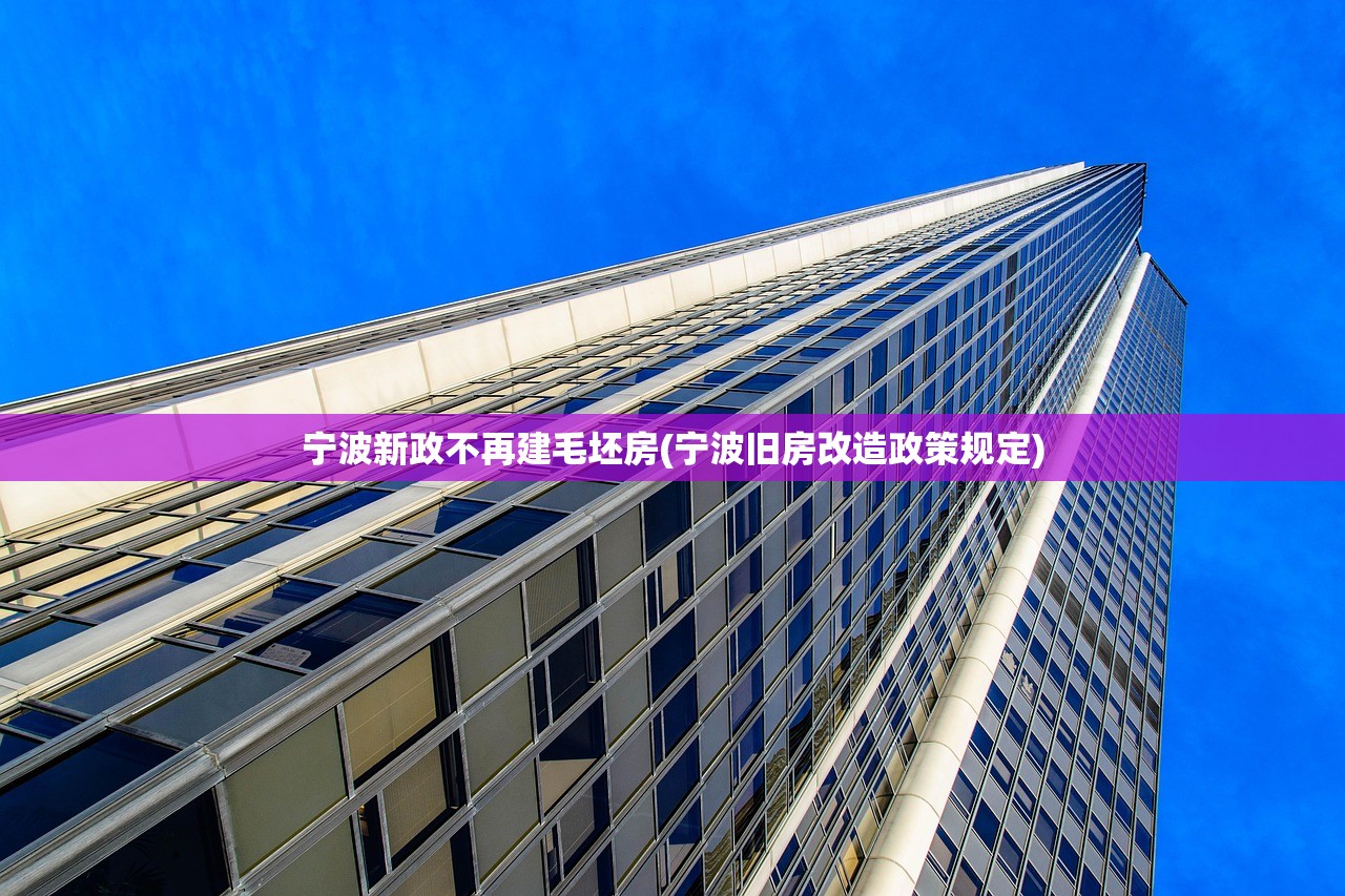 宁波新政不再建毛坯房(宁波旧房改造政策规定)