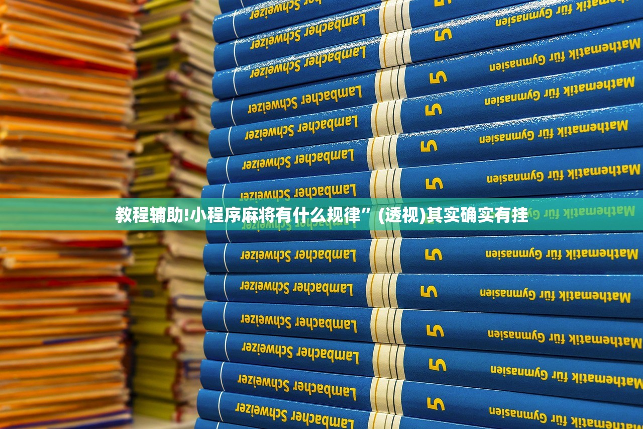 教程辅助!小程序麻将有什么规律”(透视)其实确实有挂